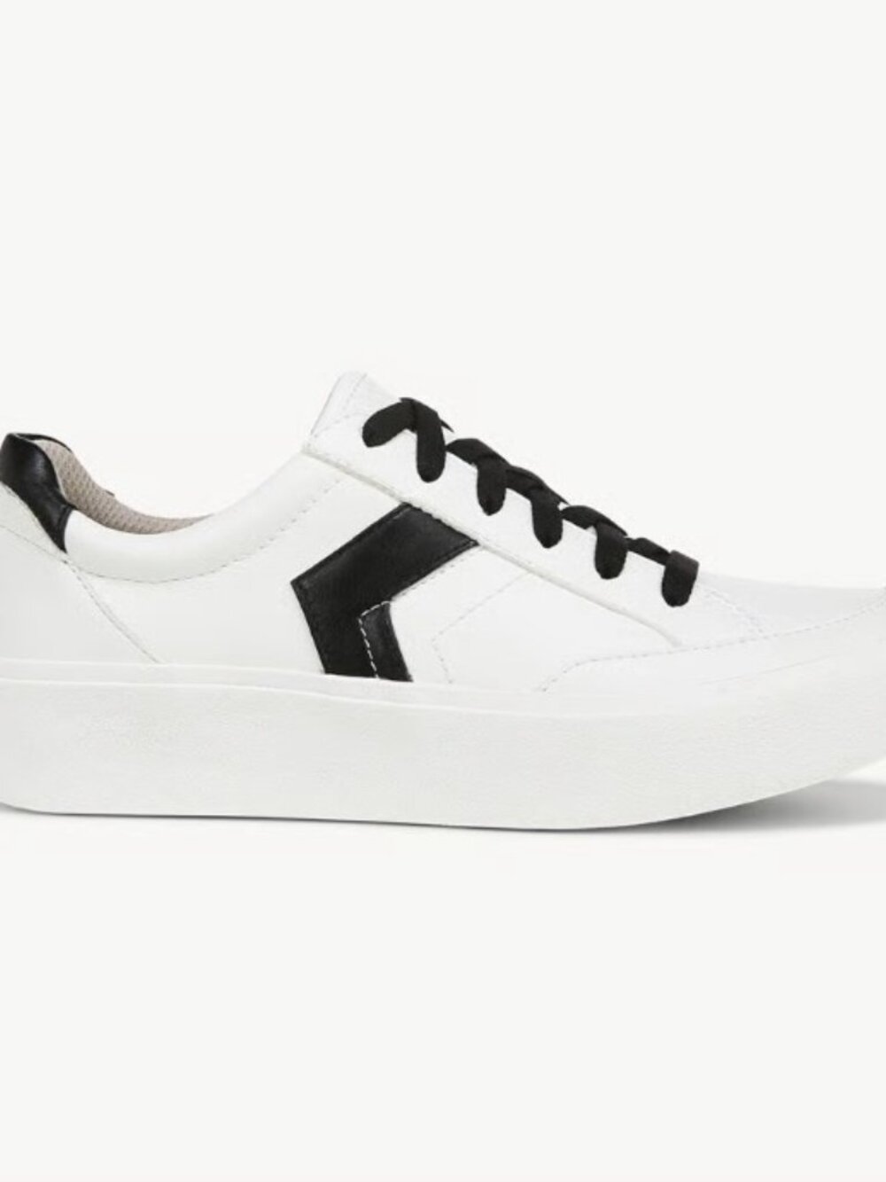 Dr. Scholl's Women's Madison Lace Sneaker Black and White Size 9.5 - Picture 2 of 5
